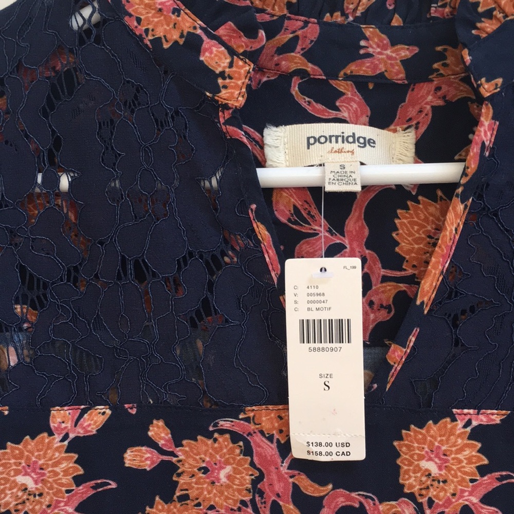 Anthropologie Porridge Trudy Lace Blouse, size S, NWT - Picture 5 of 5
